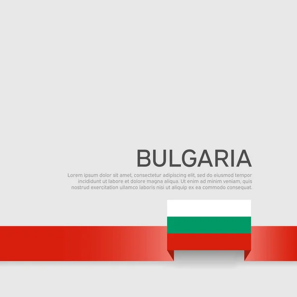 Tło Flagi Bułgarii Stanowy Bulgarski Sztandar Patriotyczny Przykrywka Flaga Wstążki — Wektor stockowy