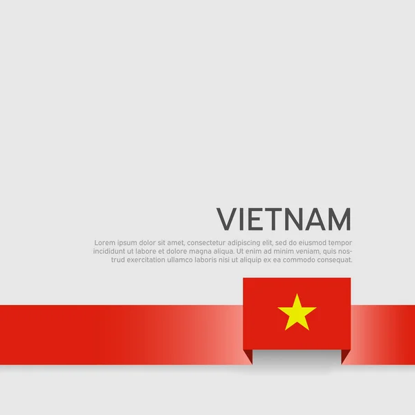 Hintergrund Vietnamesische Flagge Staatsvietnamesisches Patriotisches Banner Titelbild Bandfahne Von Vietnam — Stockvektor