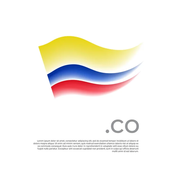 Colombia Vlag Stripes Kleuren Van Colombiaanse Vlag Een Witte Achtergrond — Stockvector