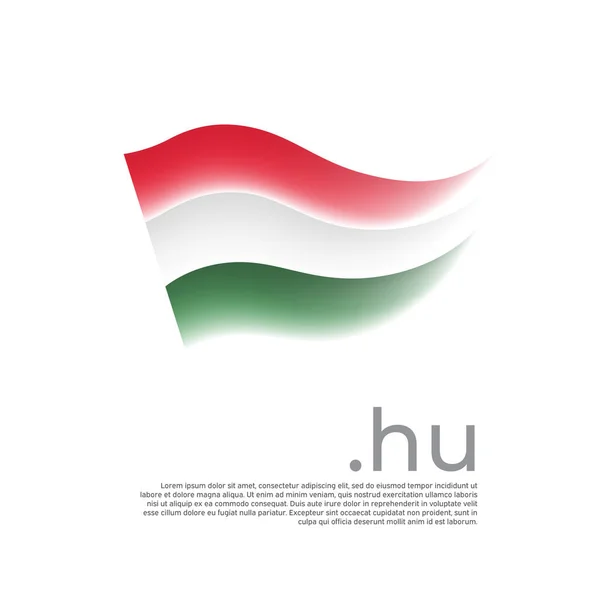 Flaga Węgier Paski Kolory Węgierskiej Flagi Białym Tle Wektor Projektowania — Wektor stockowy