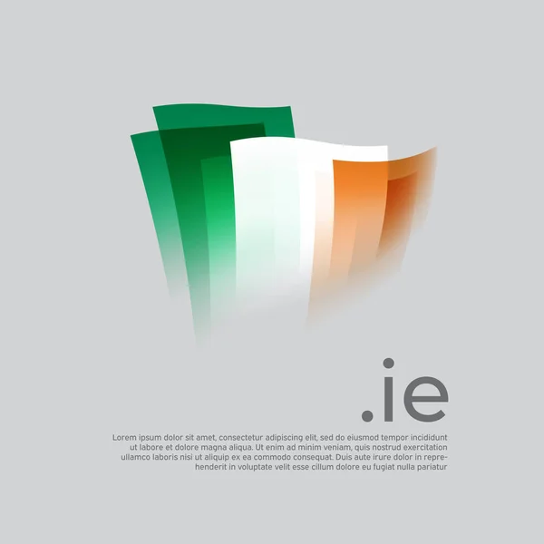 Drapeau République Irlande Vecteur Stylisé Affiche Nationale Conception Sur Fond — Image vectorielle