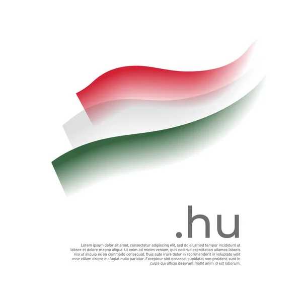Drapeau Hongrois Aquarelle Rayures Couleurs Drapeau Hongrois Sur Fond Blanc — Image vectorielle