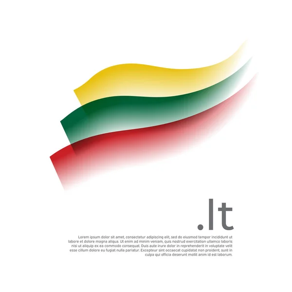 Litevská Vlajka Akvarel Proužky Barev Litevské Vlajky Bílém Pozadí Vektorový — Stockový vektor