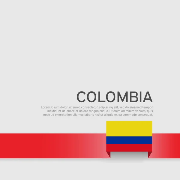 Fondo Bandera Colombia Bandera Patriótica Estatal Colombiana Cubierta Bandera Color — Archivo Imágenes Vectoriales