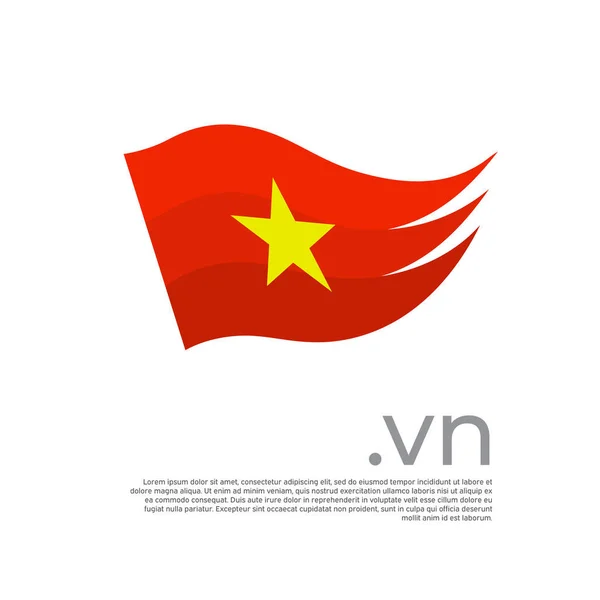 Bandera Vietnam Rayas Colores Bandera Vietnamita Sobre Fondo Blanco Diseño — Vector de stock
