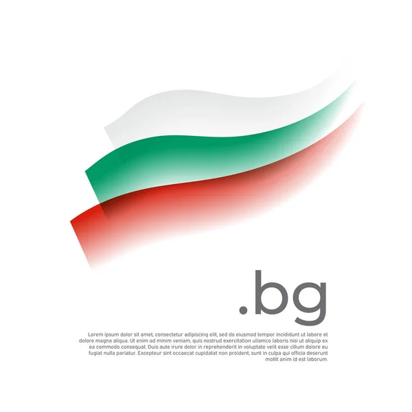 Pavillon Bulgarie Aquarelle Rayures Couleurs Drapeau Bulgare Sur Fond Blanc — Image vectorielle