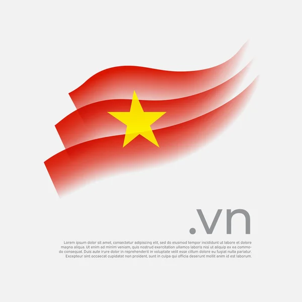 Vietnam Vlag Aquarel Gekleurde Strepen Vietnamese Vlag Een Witte Achtergrond — Stockvector