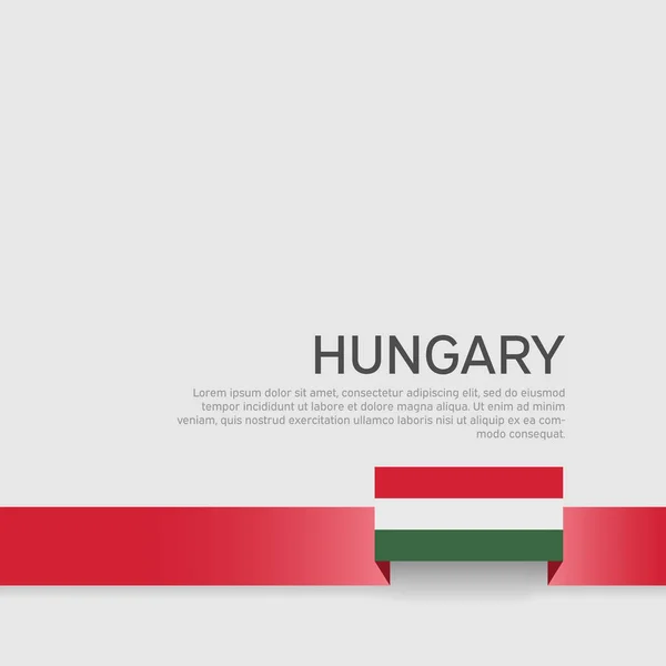 Hongrie Drapeau Arrière Plan Bannière Patriotique Hongroise Couverture Ruban Drapeau — Image vectorielle