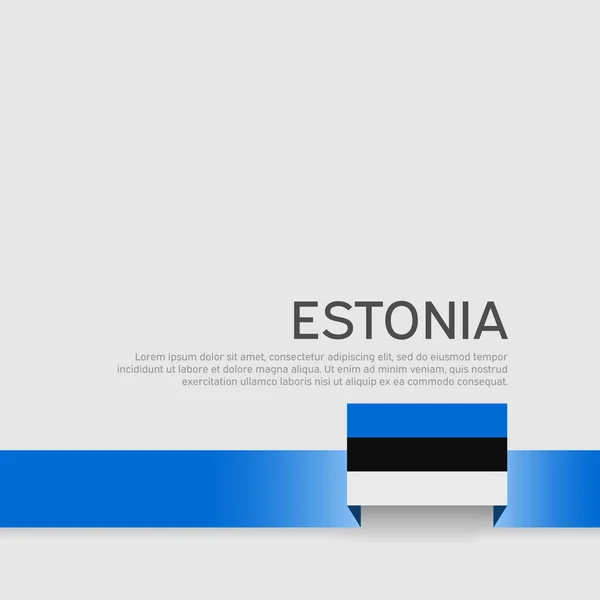Pozadí Vlajky Estonska Státní Vlastenecká Vlajka Kryjte Barva Stuhy Vlajka — Stockový vektor