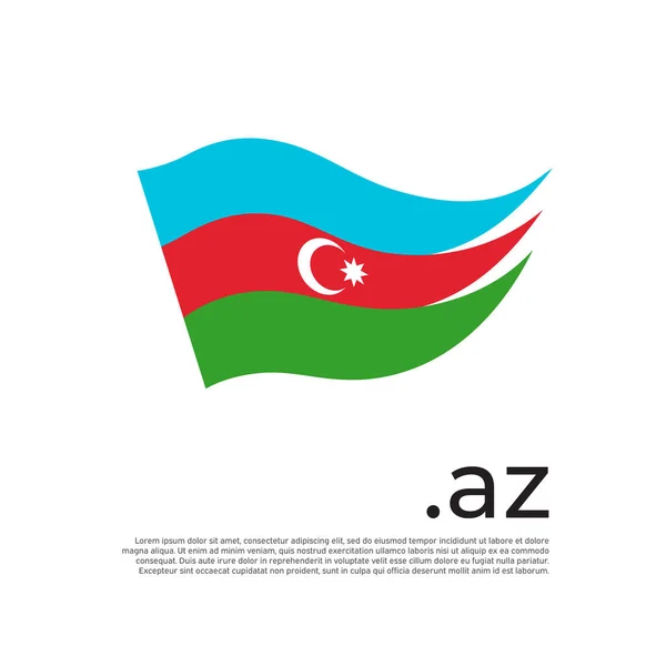 Flagge Aserbaidschans Streifenfarben Der Azerbaidschanischen Flagge Auf Weißem Hintergrund Vektor — Stockvektor