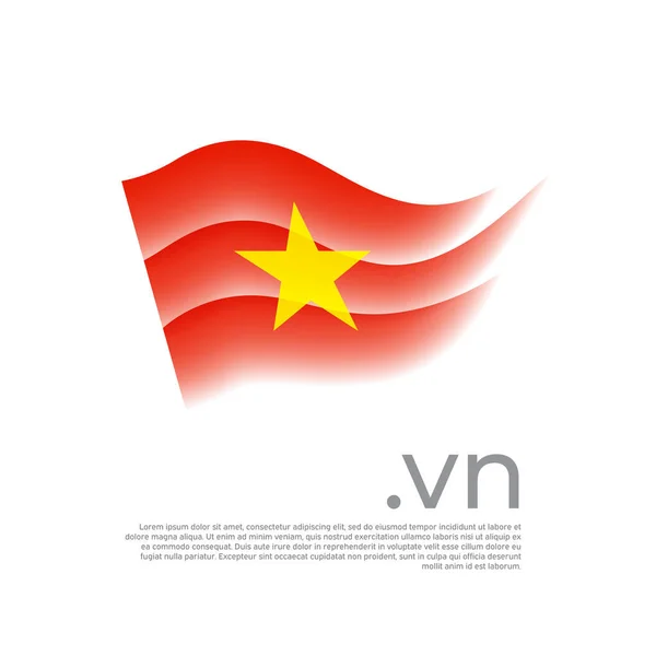 Vietnam Flag Colored Stripes Vietnamese Flag White Background Vector Stylized — Stock Vector