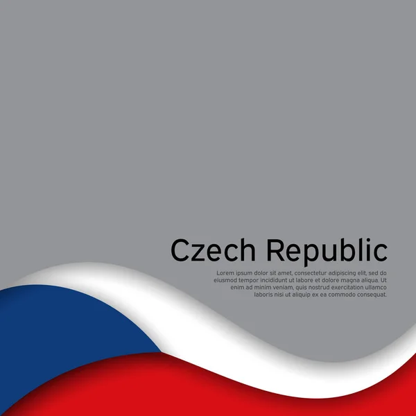 Okładka Sztandar Stanowych Kolorach Republiki Czeskiej Republika Czeska Abstrakcyjna Falista — Wektor stockowy