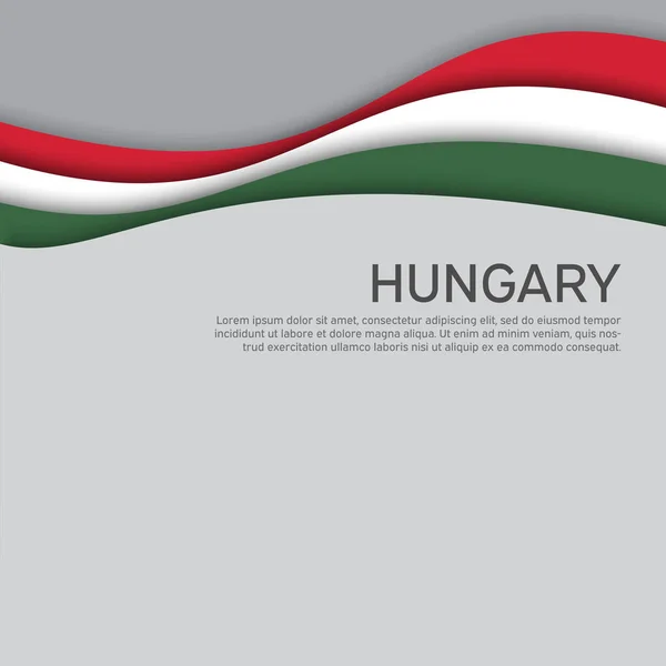 Abstrakcyjne Machanie Węgierską Flagą Styl Cięcia Papierem Twórcze Tło Dla — Wektor stockowy