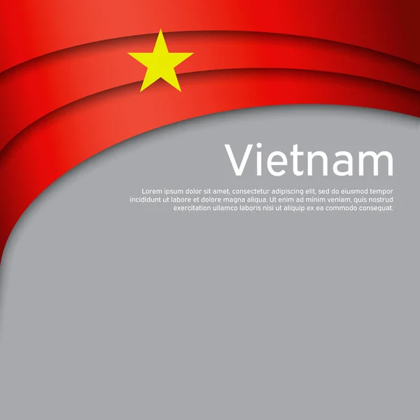 Abstraktes Schwenken Der Vietnamesischen Flagge Papierschnitt Stil Kreativer Hintergrund Für — Stockvektor