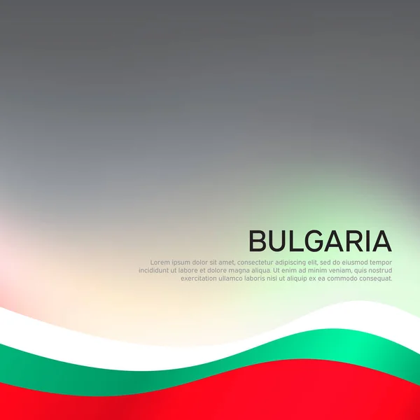 Resumen Ondeando Bandera Bulgaria Fondo Creativo Para Diseño Tarjeta Patriótica — Archivo Imágenes Vectoriales