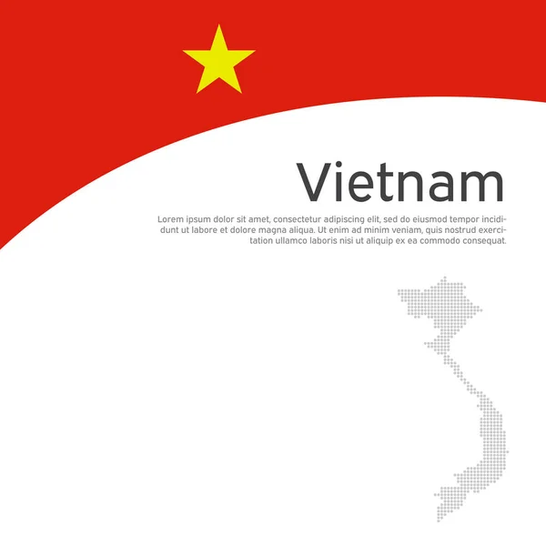 Bandera Vietnam Abstracta Mapa Mosaico Fondo Creativo Para Diseño Tarjetas — Vector de stock