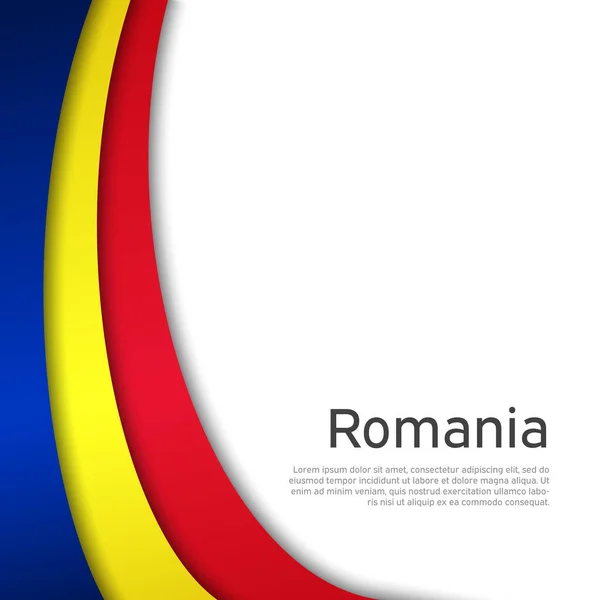 Abstracto Onando Bandera Romania Estilo Corte Papel Fondo Creativo Para — Archivo Imágenes Vectoriales