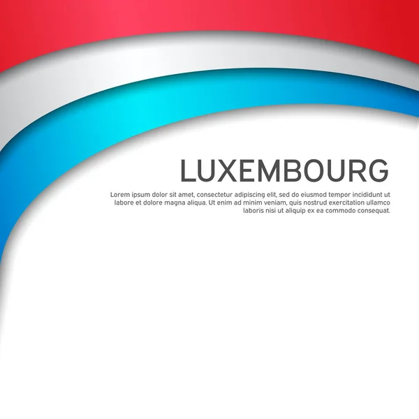 Résumé Agitant Drapeau Luxembourgeois Style Coupe Papier Fond Créatif Pour — Image vectorielle