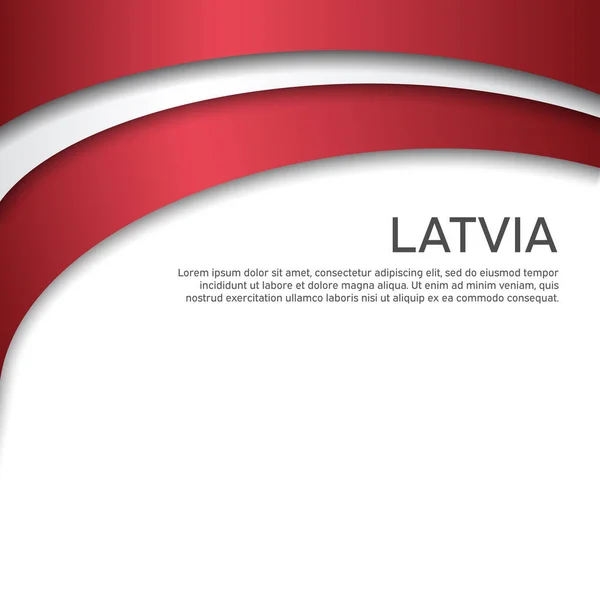 Abstraktní Mávání Latvijskou Vlajkou Styl Střihu Papíru Tvůrčí Zázemí Pro — Stockový vektor