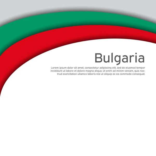 Abstraktní Vlajka Bulgarie Styl Střihu Papíru Tvůrčí Zázemí Pro Návrh — Stockový vektor