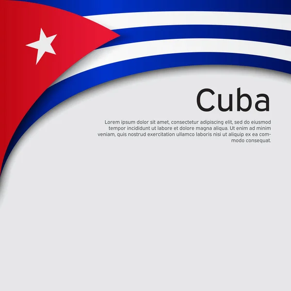 Cubierta Estandarte Colores Estado Cuba Cartel Nacional Cubano Bandera Ondeante — Archivo Imágenes Vectoriales