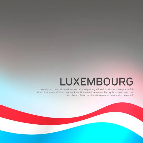 Résumé Agitant Drapeau Luxembourgeois Fond Brillant Créatif Pour Conception Carte — Image vectorielle