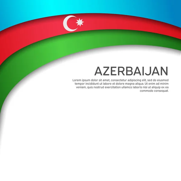 Abstraktes Schwenken Der Azerbaidschanischen Flagge Papierschnitt Stil Kreativer Hintergrund Für — Stockvektor