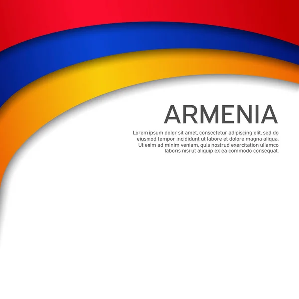 Abstraktní Vlající Arménská Vlajka Styl Střihu Papíru Tvůrčí Zázemí Pro — Stockový vektor