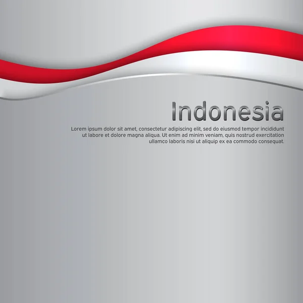 Cover Banner Den Nationalfarben Indonesiens Kreativer Metallhintergrund Für Patriotisches Urlaubskartendesign — Stockvektor