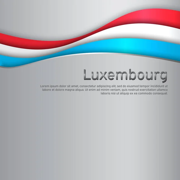 Résumé Agitant Drapeau Luxembourgeois Coupe Papier Fond Métallique Créatif Pour — Image vectorielle
