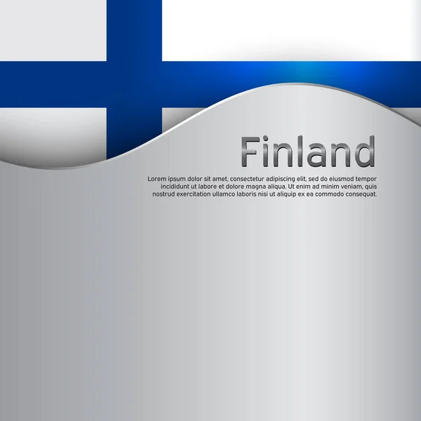 Finlandia Bandiera Sfondo Finlandia Bandiera Uno Sfondo Metallico Disegno Poster — Vettoriale Stock