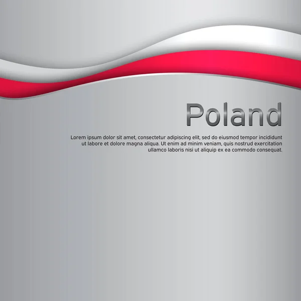 盖上波兰国旗的国旗抽象地挥动波兰国旗 剪纸风格 爱国封面 商业小册子 国家抛光海报 矢量设计 — 图库矢量图片