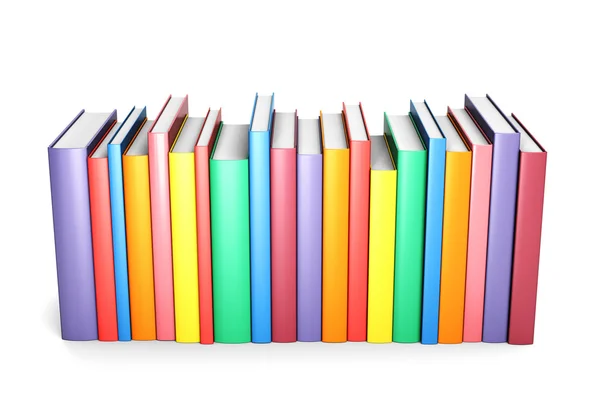 Color books in line isolated on a white background — Stock Photo, Image