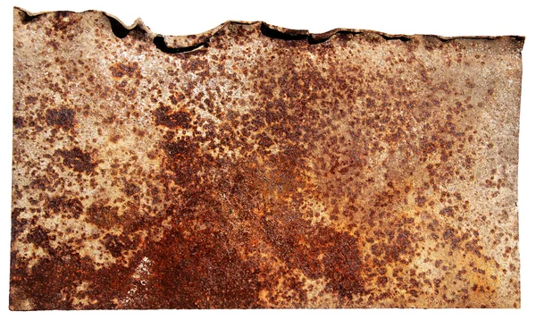 Metal rusty plate with curved edges — Stock Photo, Image