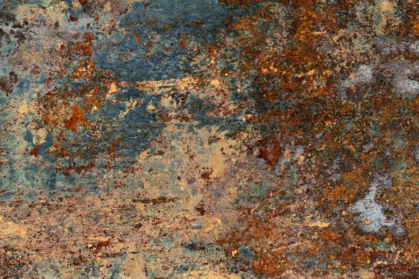 Colored texture of old and rusty metal — Stock Photo, Image