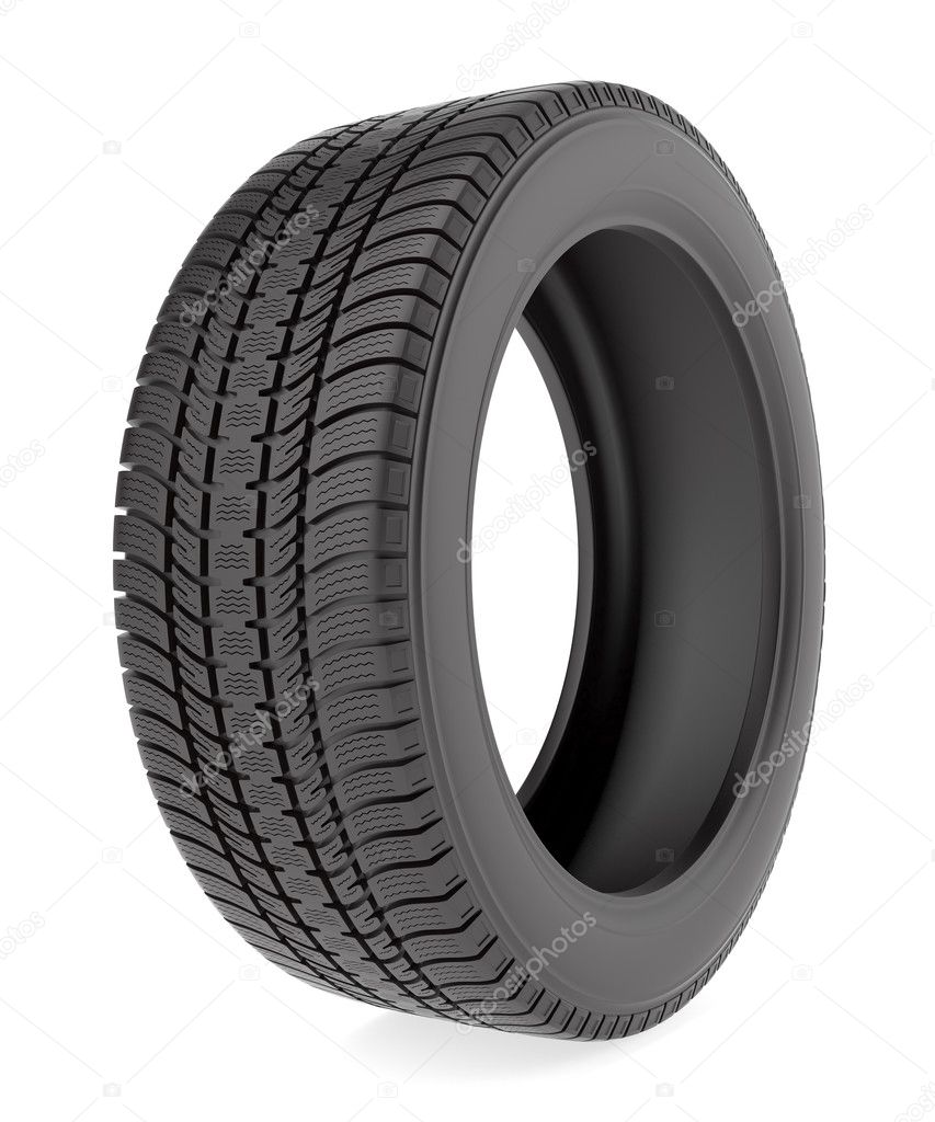 Winter tire isolated on the white background