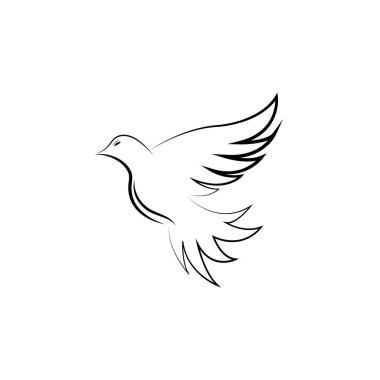 Dove Logo Şablonu vektör çizimi
