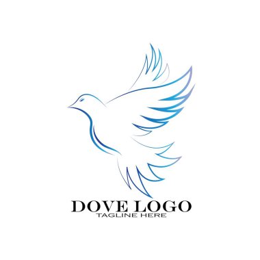 Dove Logo Şablonu vektör çizimi