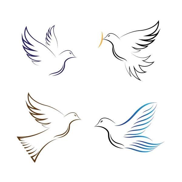 Векторная Иллюстрация Логотипа Голубя — стоковый вектор