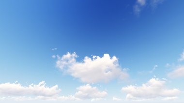 Bulutlu gökyüzü mavi arka plan, 3d çizim