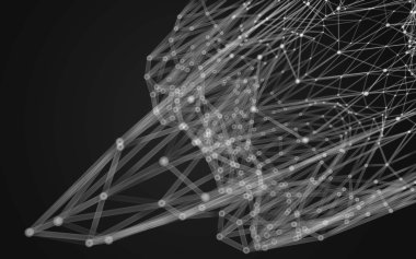 Soyut çokgen uzay düşük poligonal arkaplan 