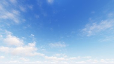 Bulutlu gökyüzü mavi arka plan, 3d çizim