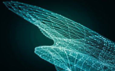 Soyut çokgen uzay düşük poligonal arkaplan 