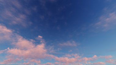 Bulutlu gökyüzü mavi arka plan, 3d çizim