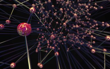 Soyut çokgen uzay düşük poligonal arkaplan 