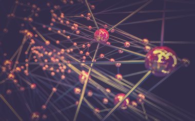 Soyut çokgen uzay düşük poligonal arkaplan 