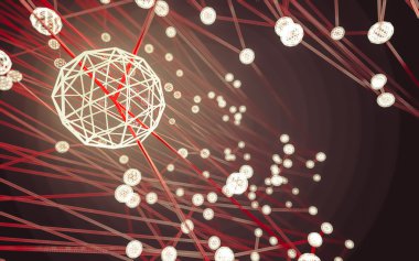 Soyut çokgen uzay düşük poligonal arkaplan 