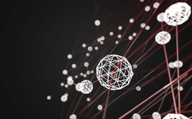 Soyut çokgen uzay düşük poligonal arkaplan 