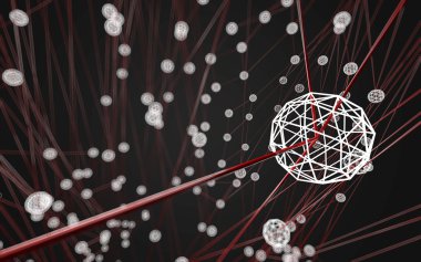 Soyut çokgen uzay düşük poligonal arkaplan 