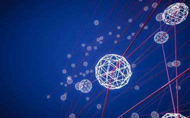 Soyut çokgen uzay düşük poligonal arkaplan 